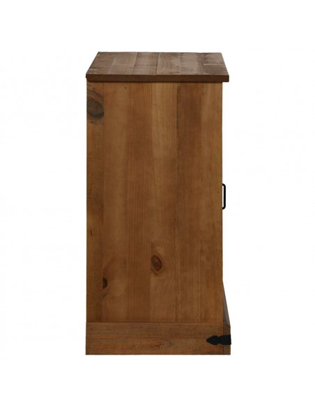 Credenza HALDEN con Anta Scorrevole 80x40x80 cm Legno Massello