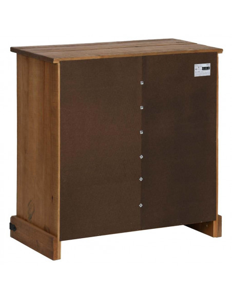 Credenza HALDEN con Anta Scorrevole 80x40x80 cm Legno Massello