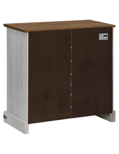 Credenza HALDEN con Anta Scorrevole 80x40x80 cm Legno Massello