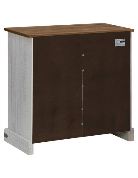 Credenza HALDEN con Anta Scorrevole 80x40x80 cm Legno Massello