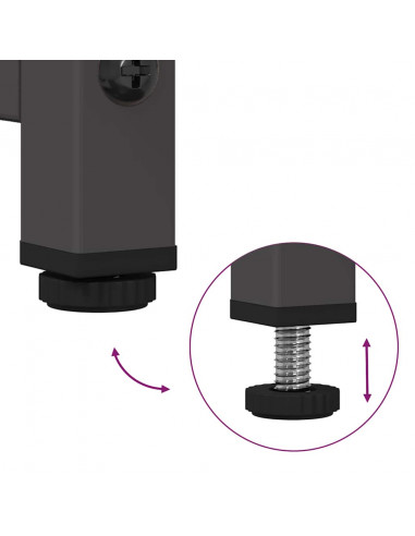 Credenza Nera 100,5x39x107 cm in Acciaio Laminato a Freddo