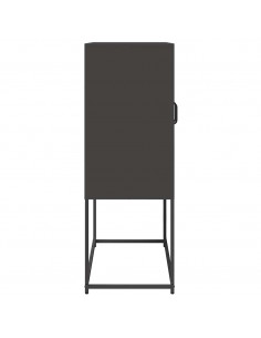 Credenza Nera 68x39x107 cm in Acciaio