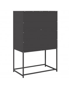 Credenza Nera 68x39x107 cm in Acciaio 2