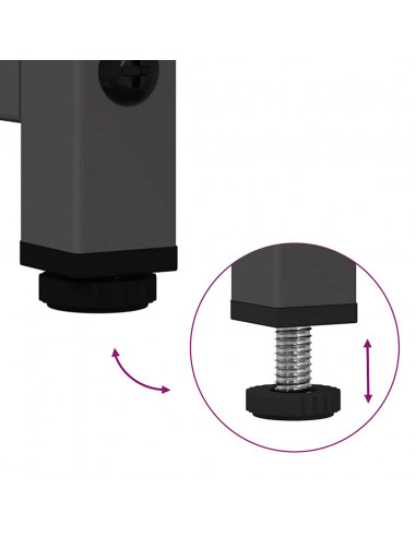 Credenza Nera 68x39x107 cm in Acciaio