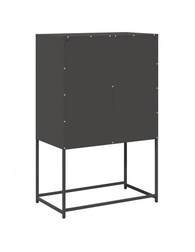 Credenza Nera 68x39x107 cm in Acciaio