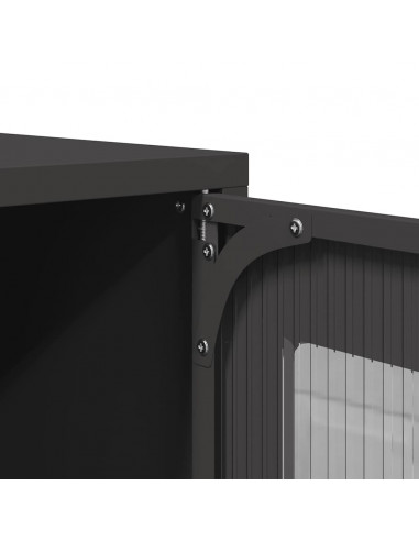 Credenza Nera 68x39x107 cm in Acciaio