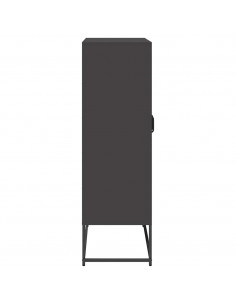 Credenza Nera 68x39x123 cm in Acciaio