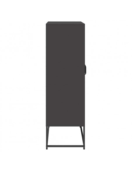 Credenza Nera 68x39x123 cm in Acciaio
