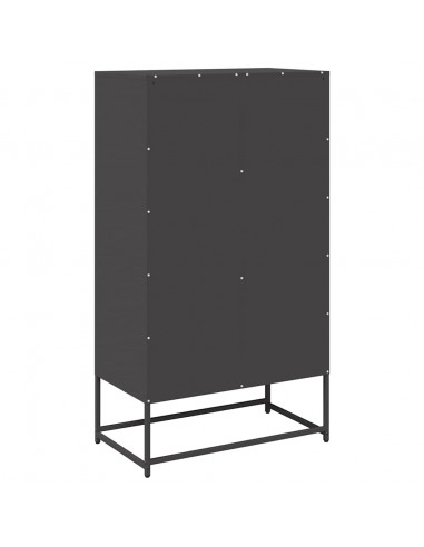Credenza Nera 68x39x123 cm in Acciaio
