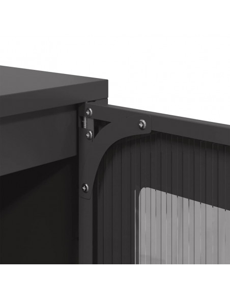 Credenza Nera 68x39x123 cm in Acciaio