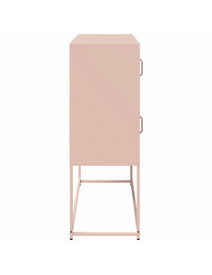 Credenza Rosa 100,5x39x107 cm in Acciaio Laminato a Freddo