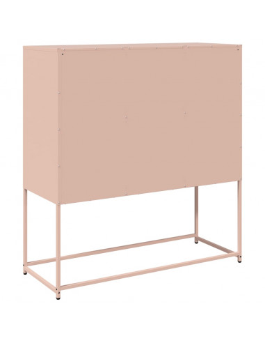 Credenza Rosa 100,5x39x107 cm in Acciaio Laminato a Freddo