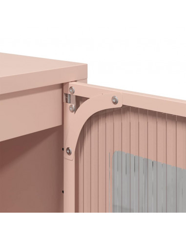 Credenza Rosa 100,5x39x107 cm in Acciaio Laminato a Freddo