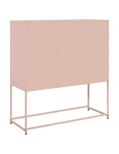 Credenza Rosa 100,5x39x107 cm in Acciaio Laminato a Freddo 2