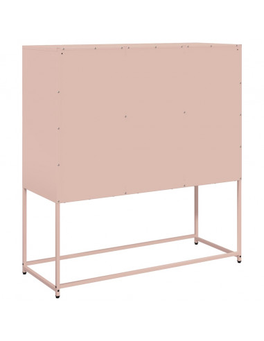 Credenza Rosa 100,5x39x107 cm in Acciaio Laminato a Freddo