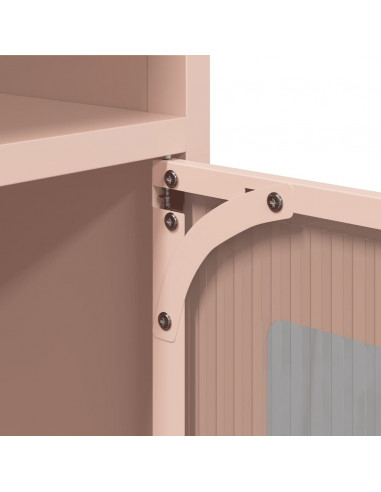 Credenza Rosa 100,5x39x107 cm in Acciaio Laminato a Freddo