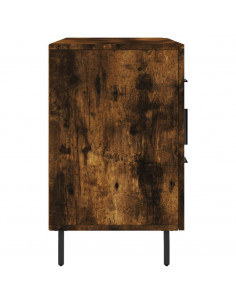 Credenza Rovere Fumo 100x36x60 cm in Legno Multistrato