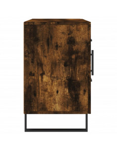 Credenza Rovere Fumo 100x36x60 cm in Legno Multistrato