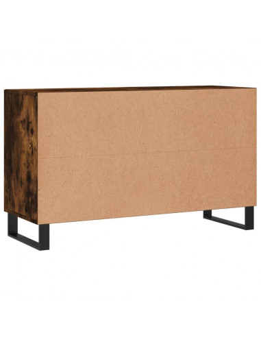 Credenza Rovere Fumo 100x36x60 cm in Legno Multistrato
