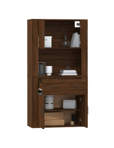 Credenza Rovere Marrone in Legno Multistrato