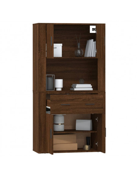 Credenza Rovere Marrone in Legno Multistrato