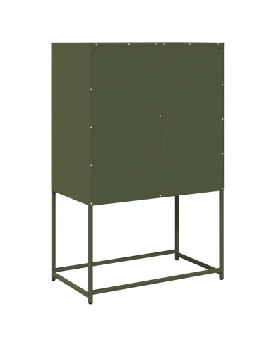 Credenza Verde Oliva 68x39x107 cm in Acciaio