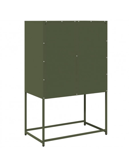 Credenza Verde Oliva 68x39x107 cm in Acciaio