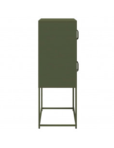 Credenza Verde Oliva 68x39x107 cm in Acciaio