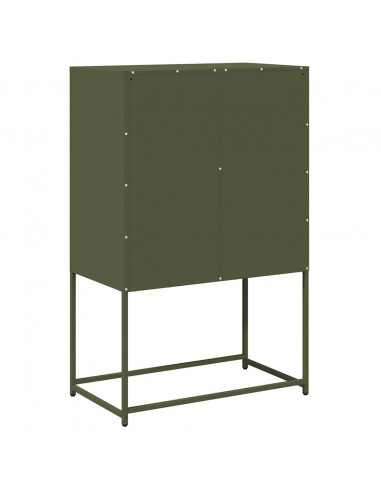 Credenza Verde Oliva 68x39x107 cm in Acciaio
