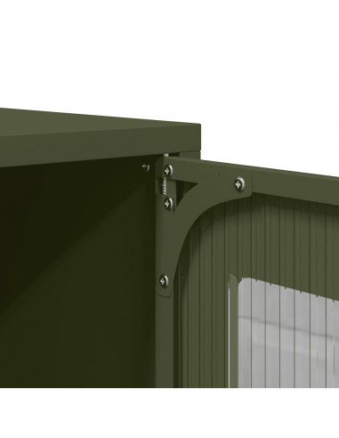 Credenza Verde Oliva 68x39x107 cm in Acciaio