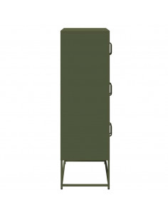Credenza Verde Oliva 68x39x123 cm in Acciaio