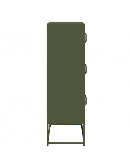 Credenza Verde Oliva 68x39x123 cm in Acciaio