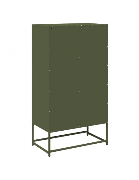 Credenza Verde Oliva 68x39x123 cm in Acciaio