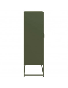 Credenza Verde Oliva 68x39x123 cm in Acciaio