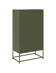 Credenza Verde Oliva 68x39x123 cm in Acciaio 2