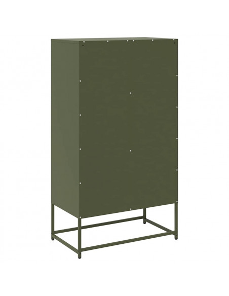 Credenza Verde Oliva 68x39x123 cm in Acciaio