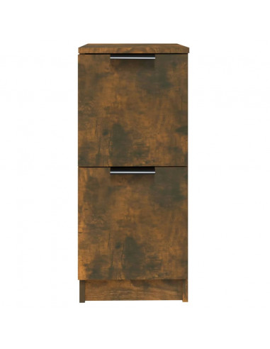 Credenze 2 pz Rovere Fumo 30x30x70 cm in Legno Multistrato
