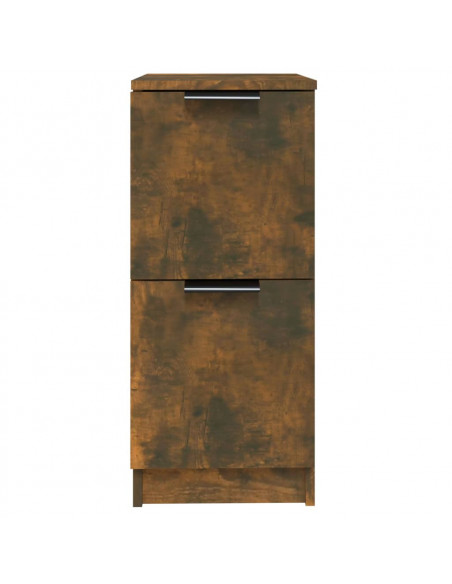 Credenze 2 pz Rovere Fumo 30x30x70 cm in Legno Multistrato