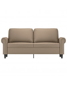 Divano a 2 Posti Cappuccino 140 cm in Similpelle 2