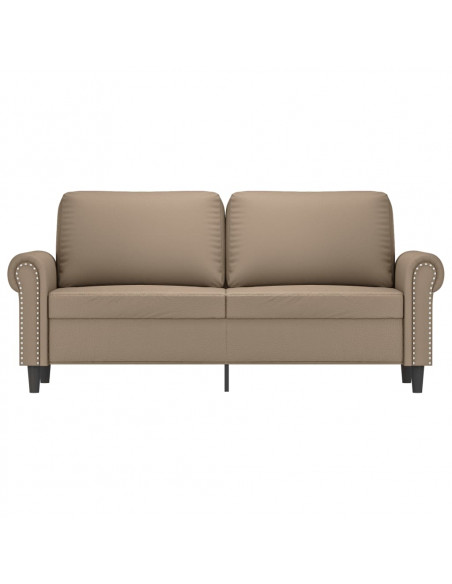 Divano a 2 Posti Cappuccino 140 cm in Similpelle