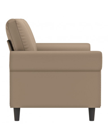 Divano a 2 Posti Cappuccino 140 cm in Similpelle
