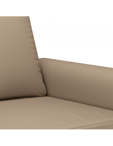 Divano a 2 Posti Cappuccino 140 cm in Similpelle