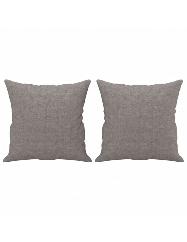 Divano a 2 Posti con Cuscini Tortora 120 cm in Tessuto