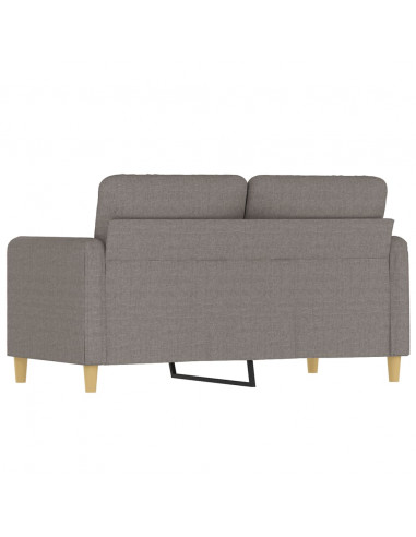 Divano a 2 Posti Tortora 120 cm in Tessuto