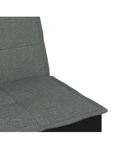 Divano Letto a L Grigio Scuro 255x140x70 cm in Tessuto