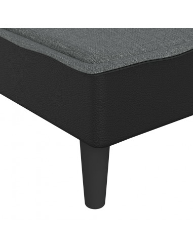 Divano Letto a L Grigio Scuro 255x140x70 cm in Tessuto