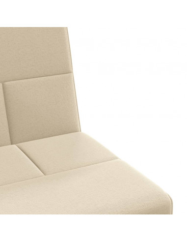 Divano Letto con Portabicchieri in Tessuto Crema