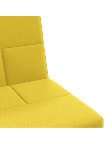 Divano Letto con Portabicchieri in Tessuto Giallo Chiaro