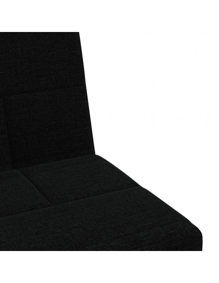 Divano Letto con Portabicchieri in Tessuto Nero