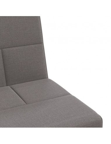 Divano Letto con Portabicchieri in Tessuto Tortora